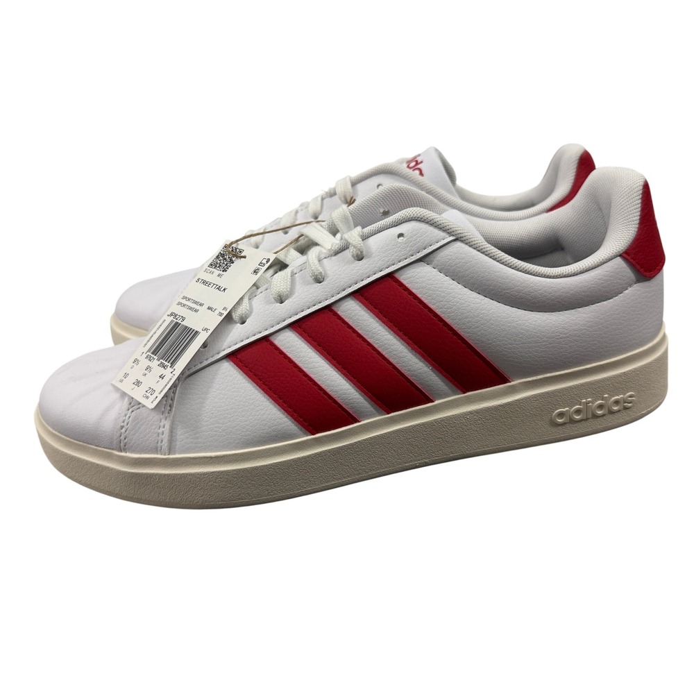 Adidas Streettalk Sneakers Mens 9.5 White Red Low Top Athletic Shoes JP8279 - Picture 3 of 6